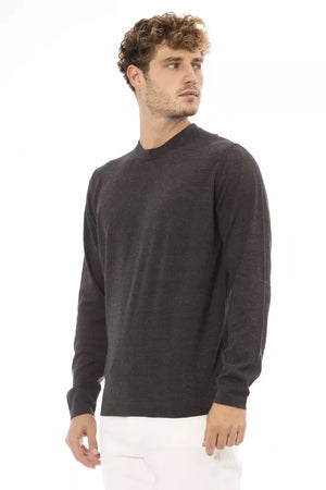 Brown Cotton Men's Sweater