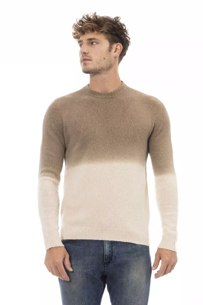 Beige Alpaka Herren Pullover