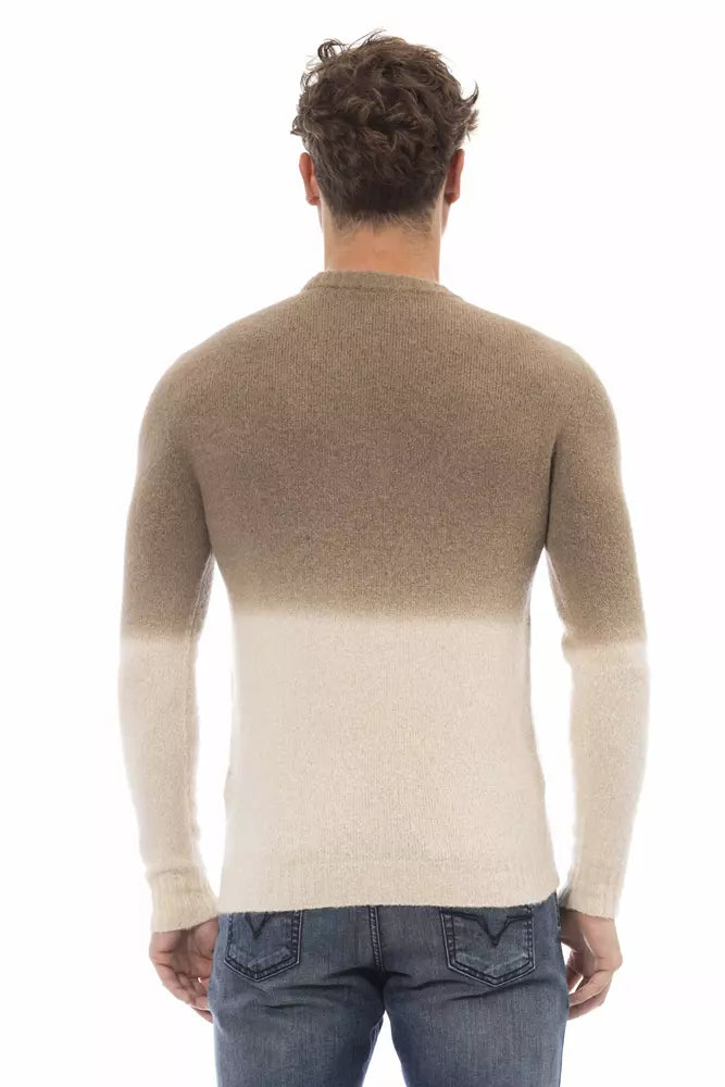 Beige Alpaka Herren Pullover