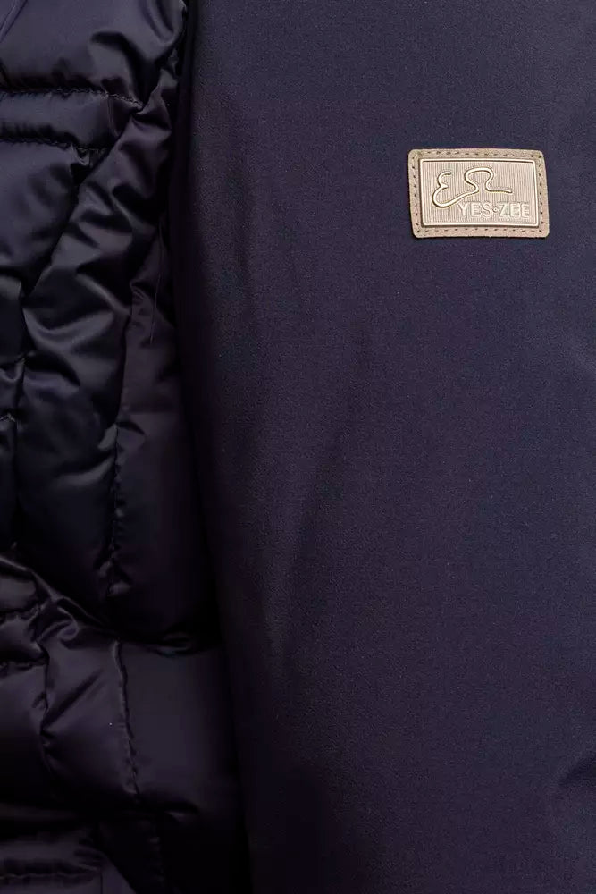 Blaue Polyester-Damenjacke