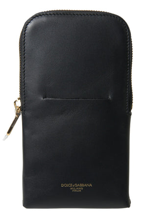 Schwarze Leder Herren Geldbörse Doppel Gürtel Riemen Armband Tasche