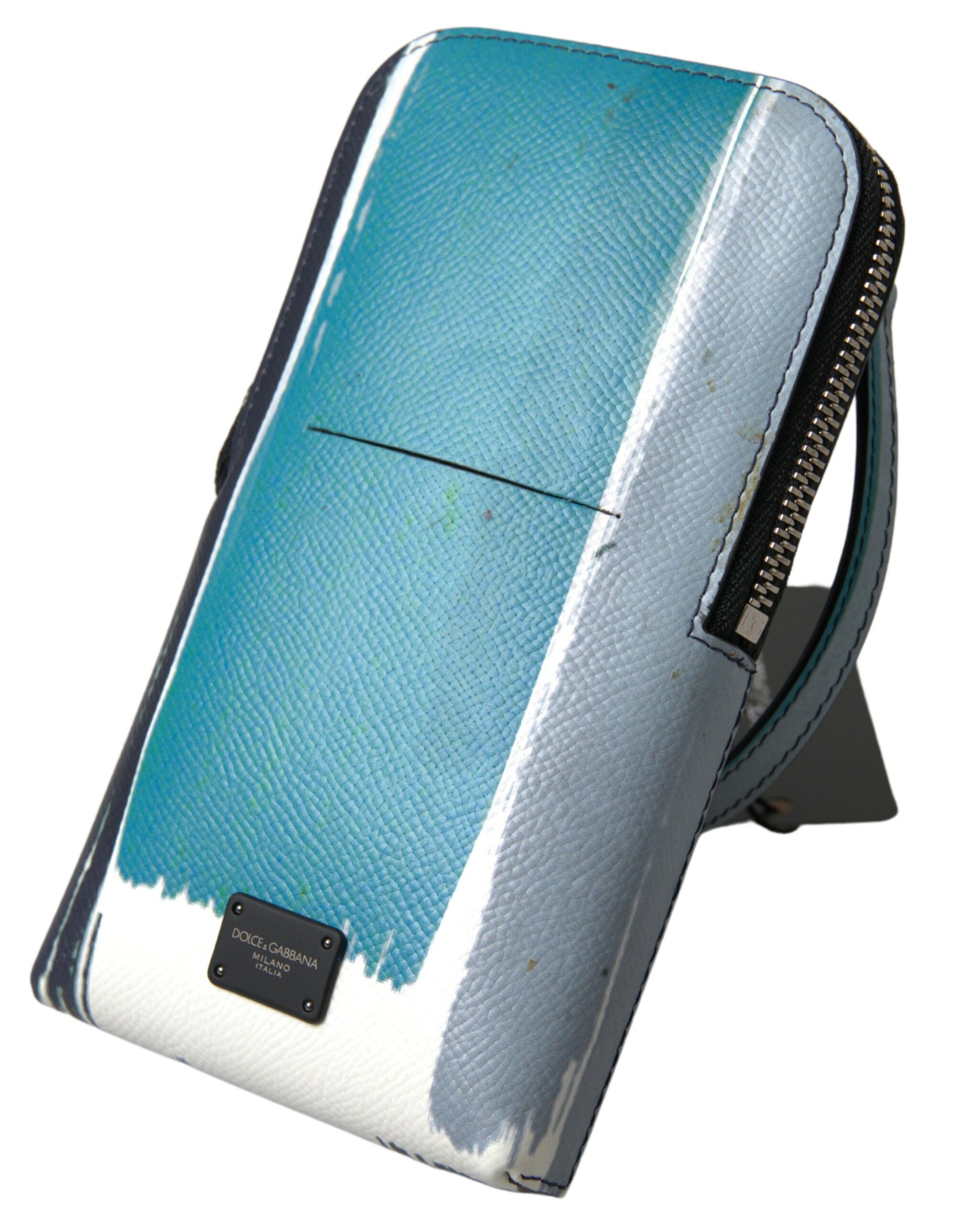 Blaue Leder Geldbörse Crossbody Sling Handytasche Unisex