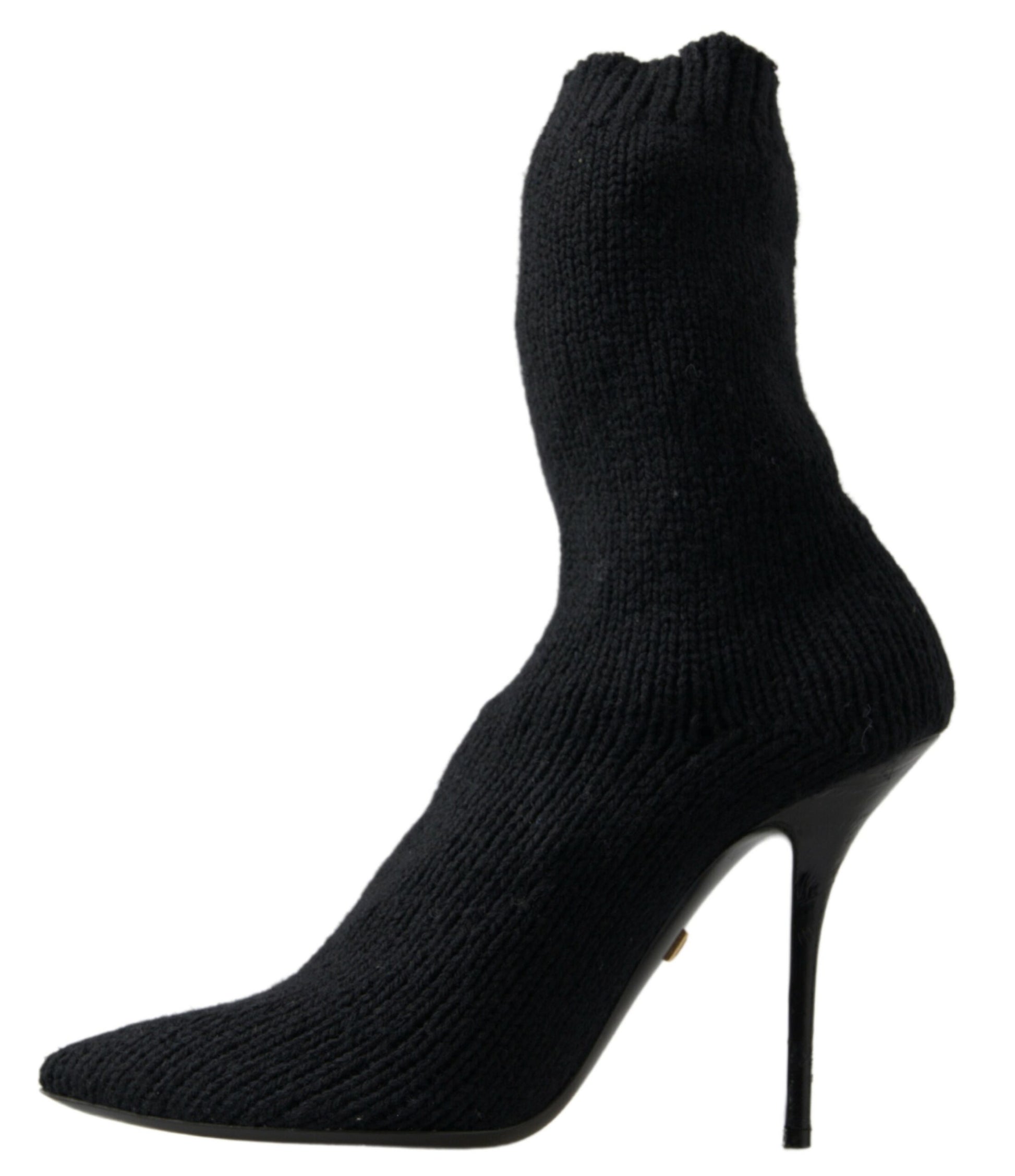 Schwarze Stiefeletten mit Stilettoabsatz und mittlerer Wadenhöhe für Damen