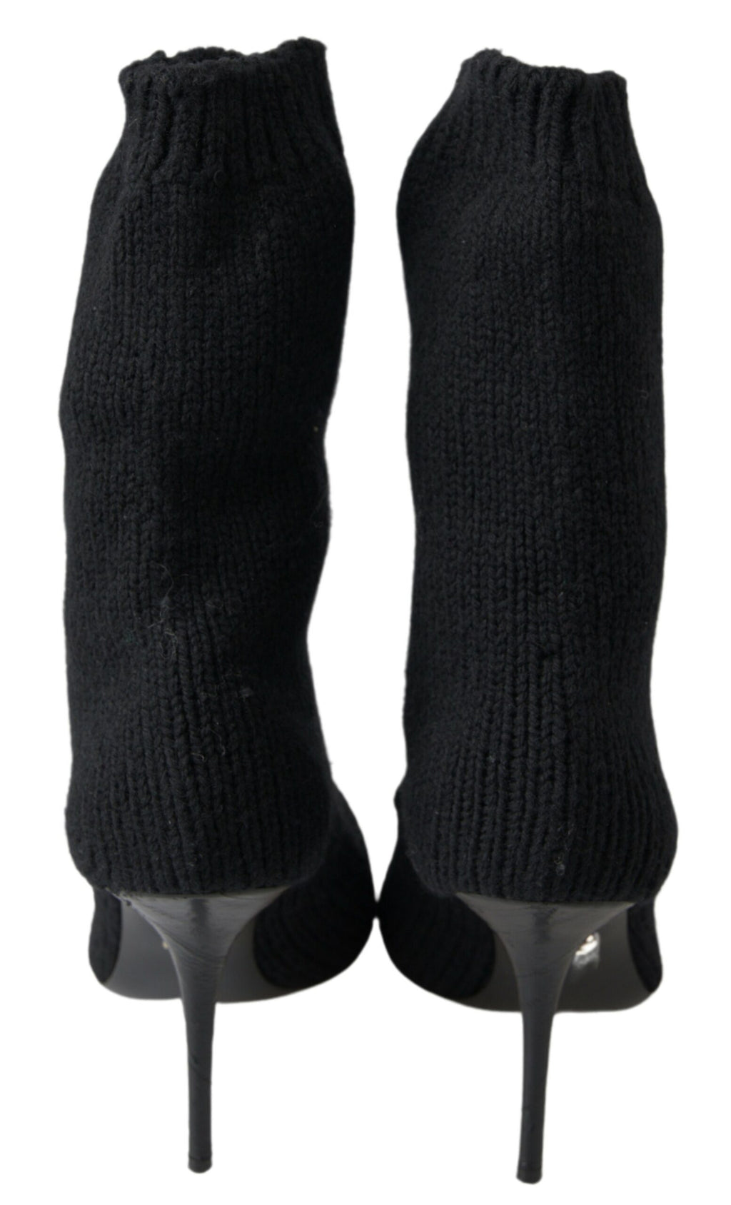 Schwarze Stiefeletten mit Stilettoabsatz und mittlerer Wadenhöhe für Damen
