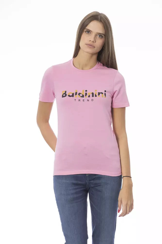 Mehrfarbiges Damen-T-Shirt aus Baumwolle