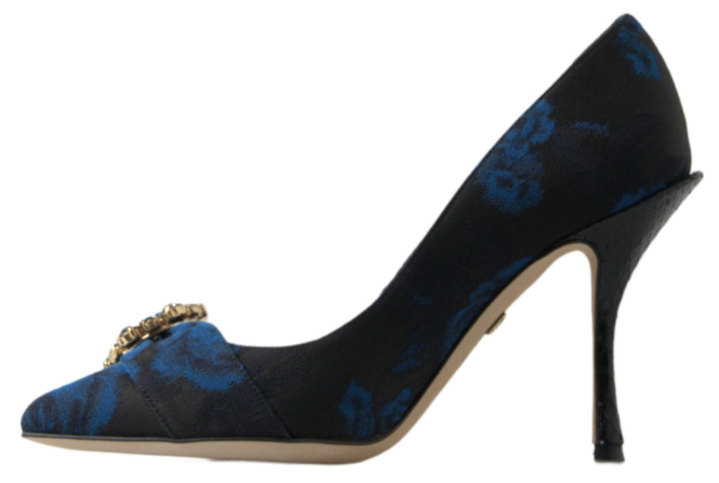 Blaue Blumen Ayers Kristall Pumps Schuhe