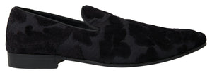 Schwarze Brokat-Loafer, formelle Schuhe