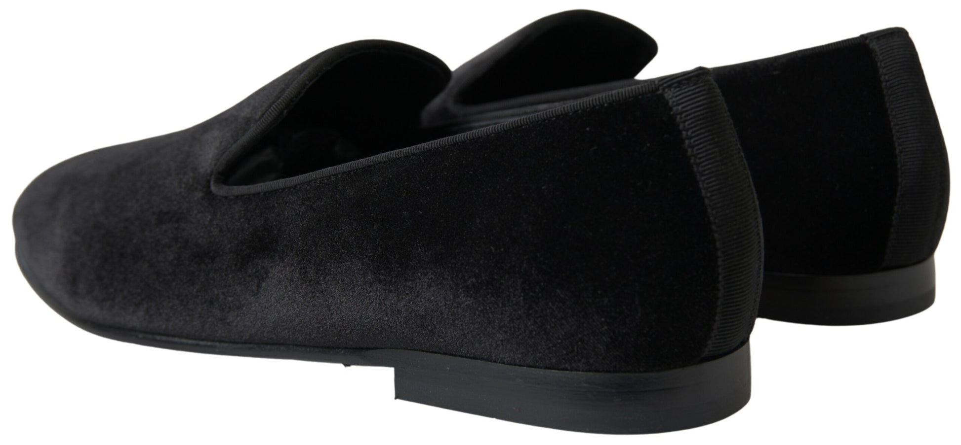 Schwarze Loafer aus Samt, formelle Schuhe