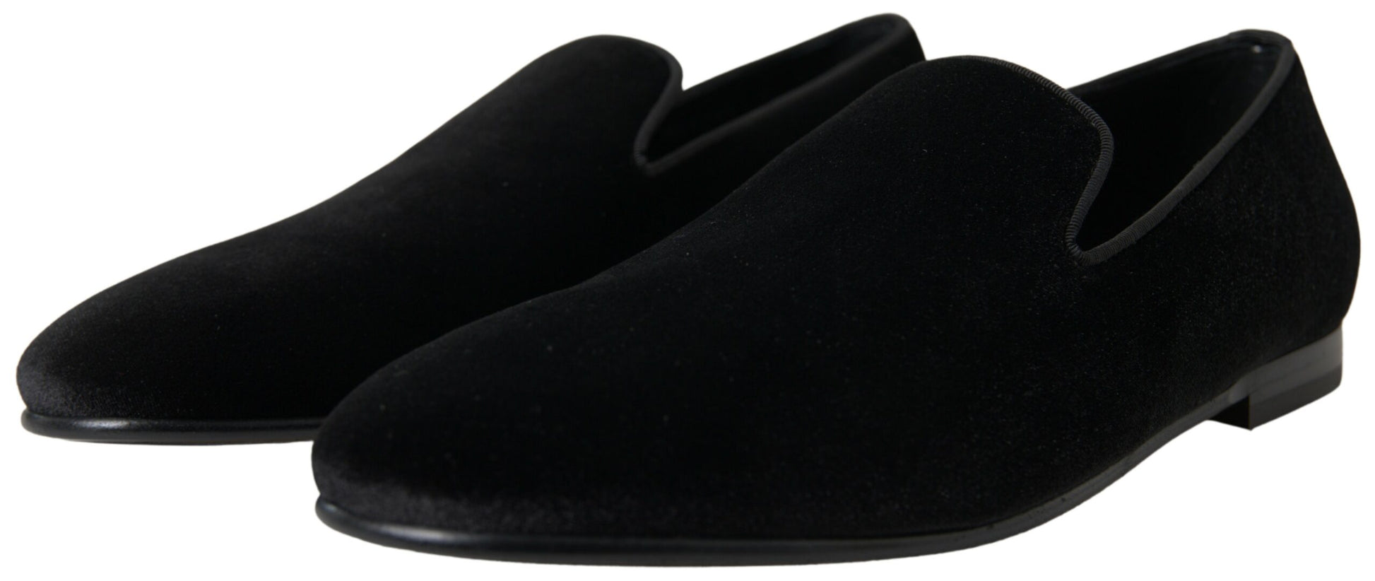 Schwarze Loafer aus Samt, formelle Schuhe
