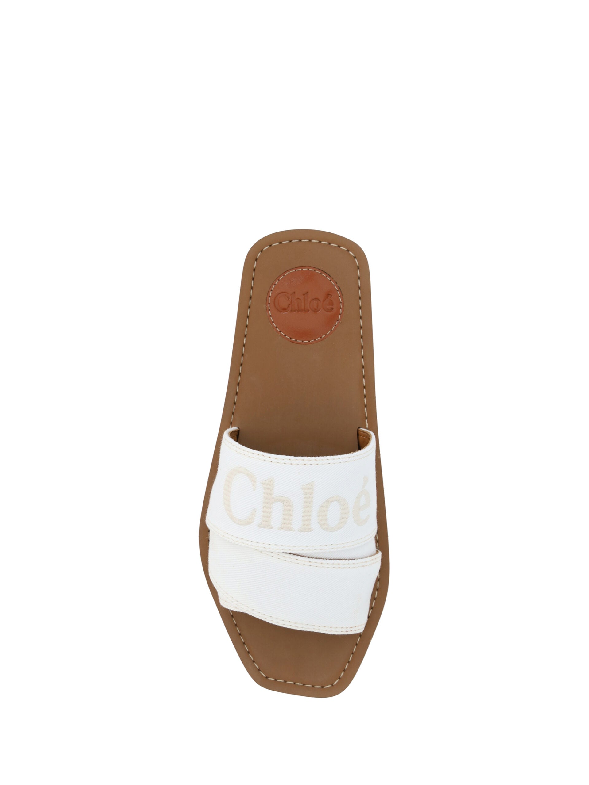 Elegante weiße Baumwoll-Sandalen