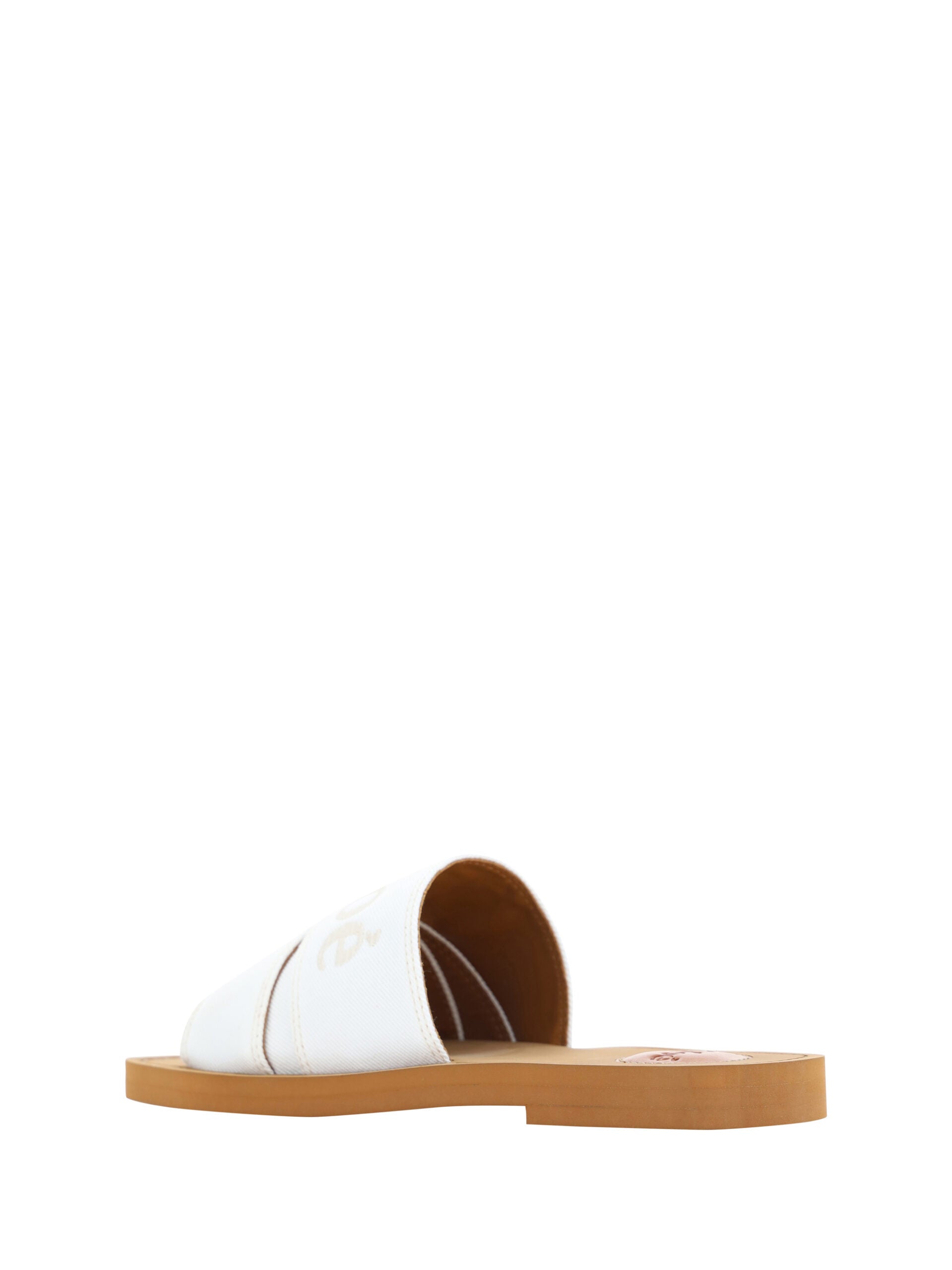Elegante weiße Baumwoll-Sandalen
