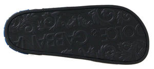 Schwarze Slides Sandalen Strand Saint Barth Schuhe