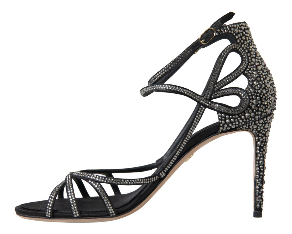 Strass Stiletto Sandal Satin Schuhe