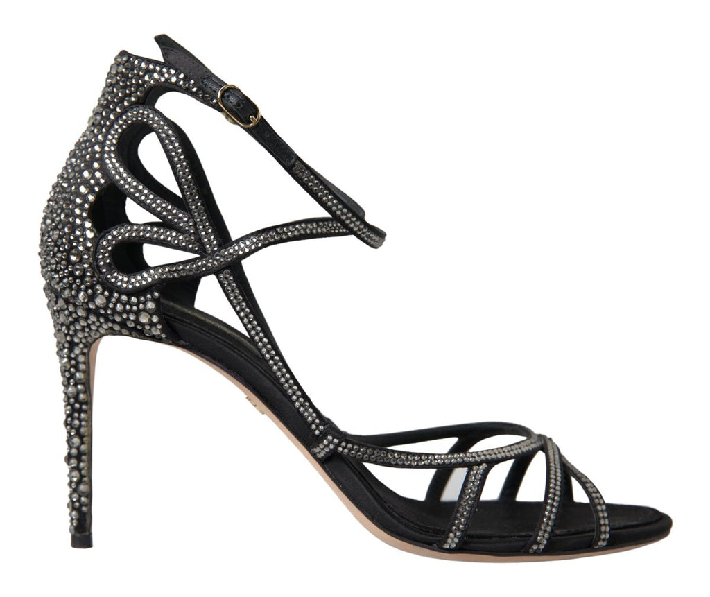 Strass Stiletto Sandal Satin Schuhe