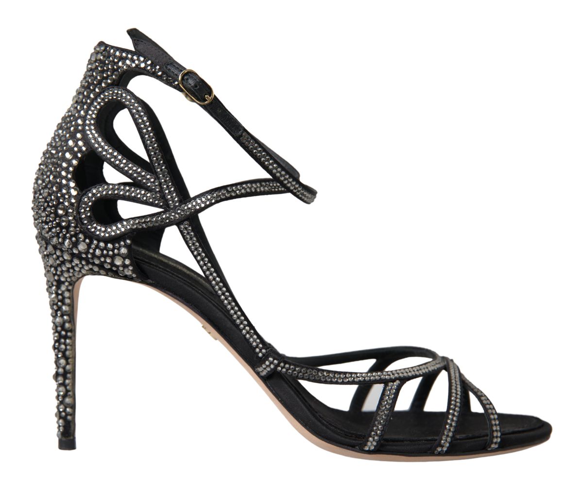 Strass Stiletto Sandal Satin Schuhe