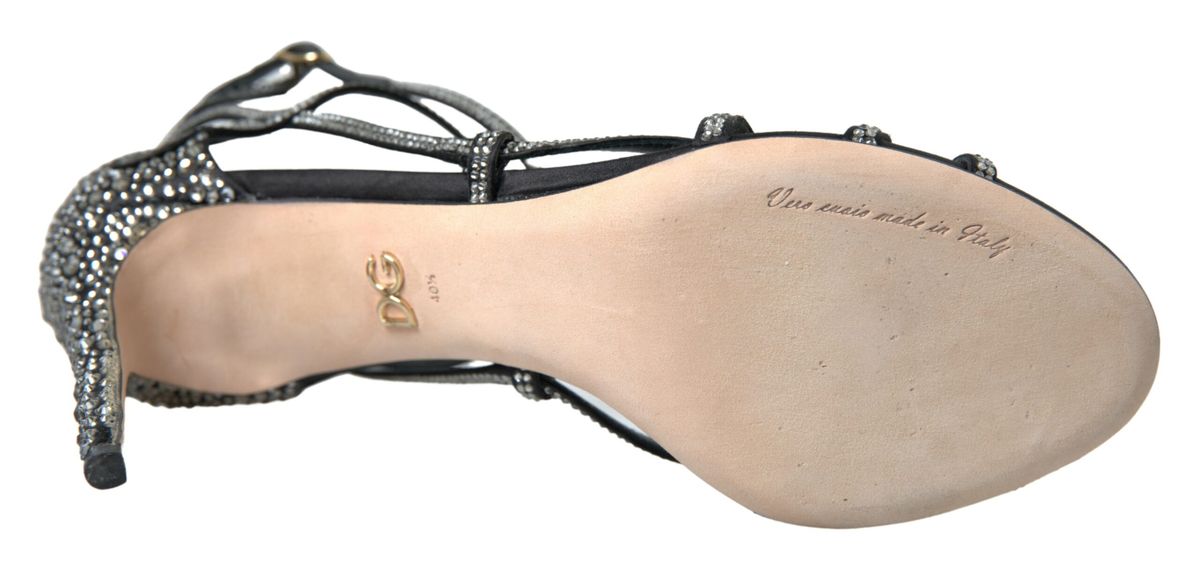 Strass Stiletto Sandal Satin Schuhe