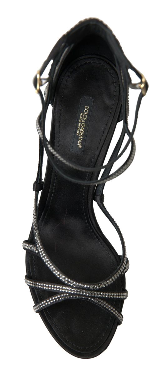 Strass Stiletto Sandal Satin Schuhe