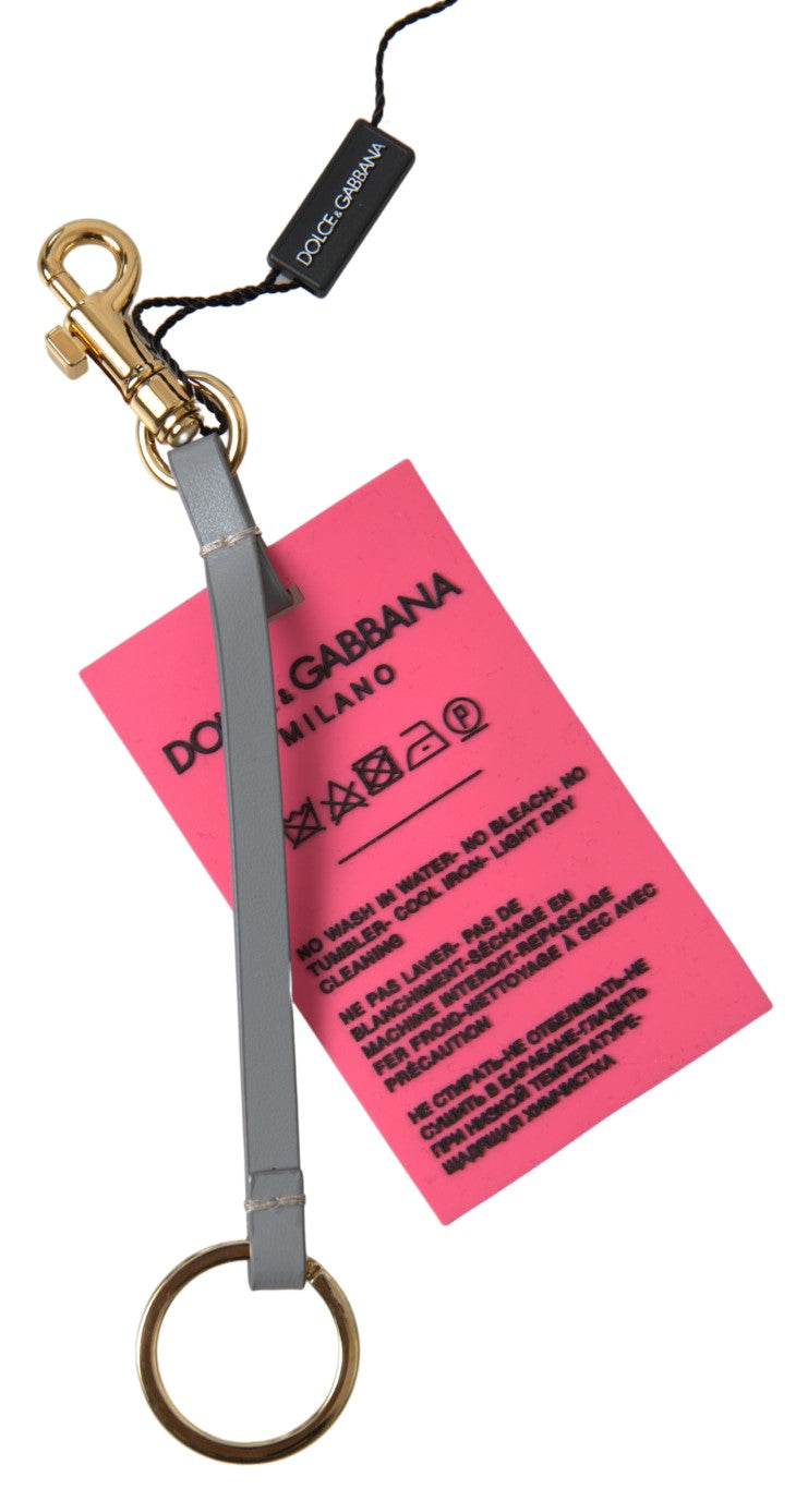 Rosa Silikon DG Logo Gold Messing Schlüsselanhänger Frauen Schlüsselanhänger