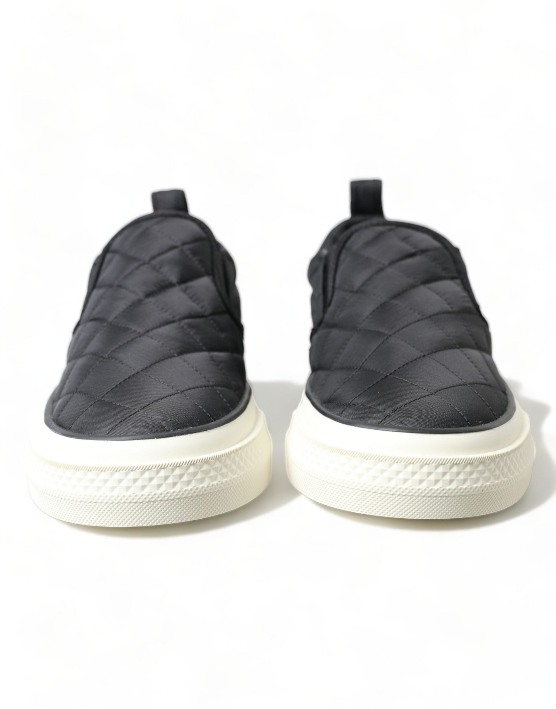 Schwarze gesteppte Slip-On Low Top Sneakers
