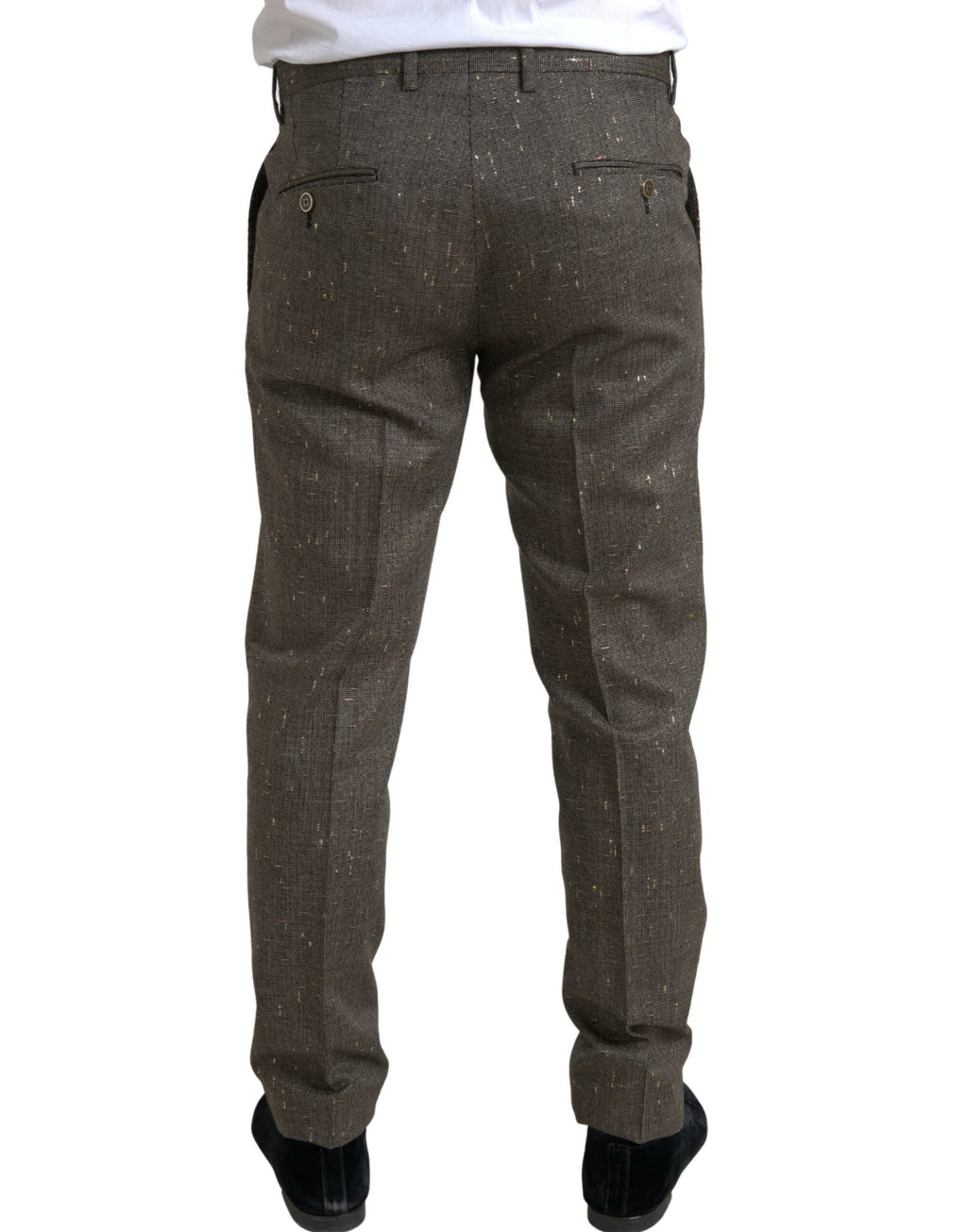 Braune Wollkleid Skinny Herren Hose