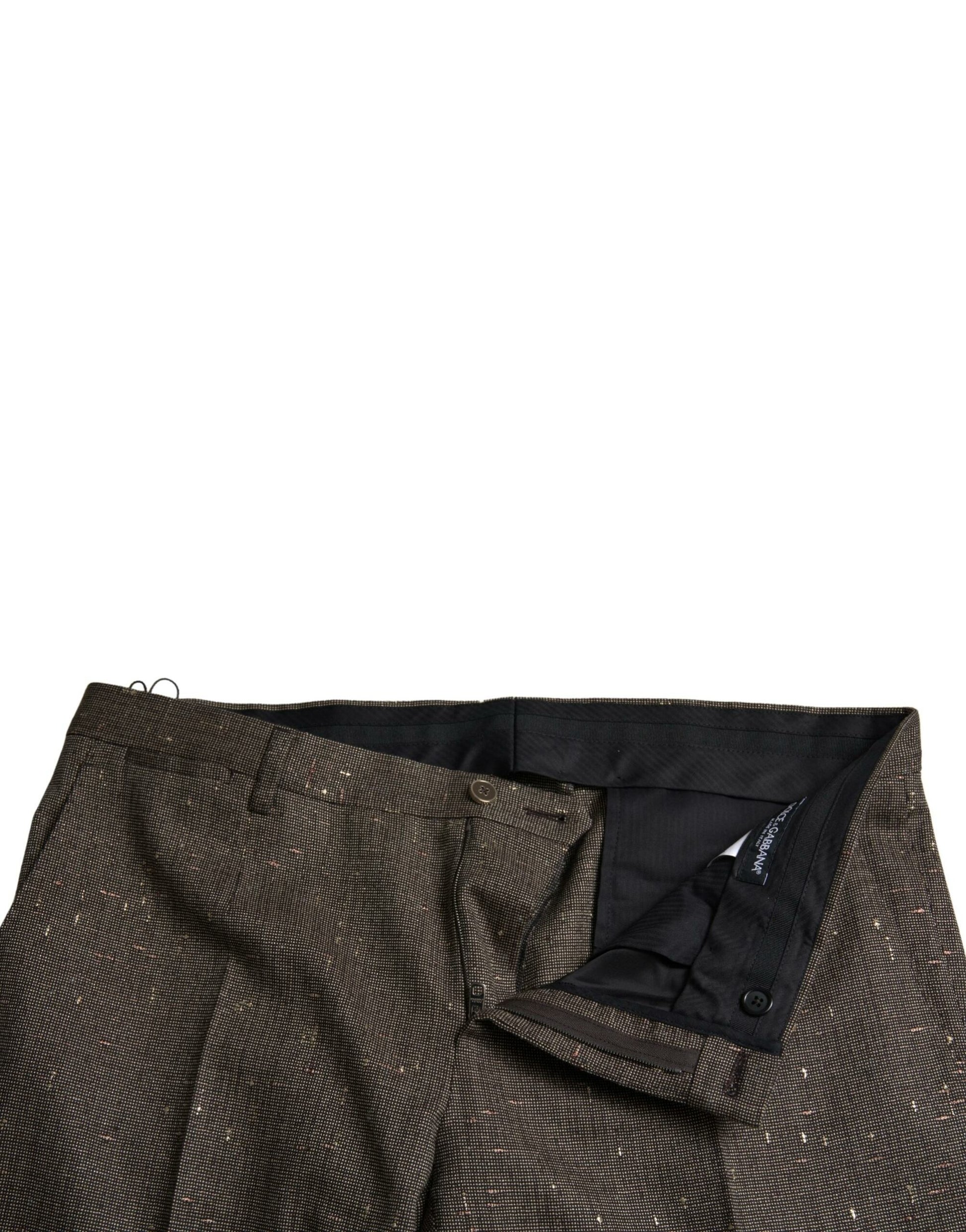 Braune Wollkleid Skinny Herren Hose