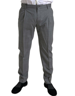 Graue Chinohose aus Wolle für Herren
