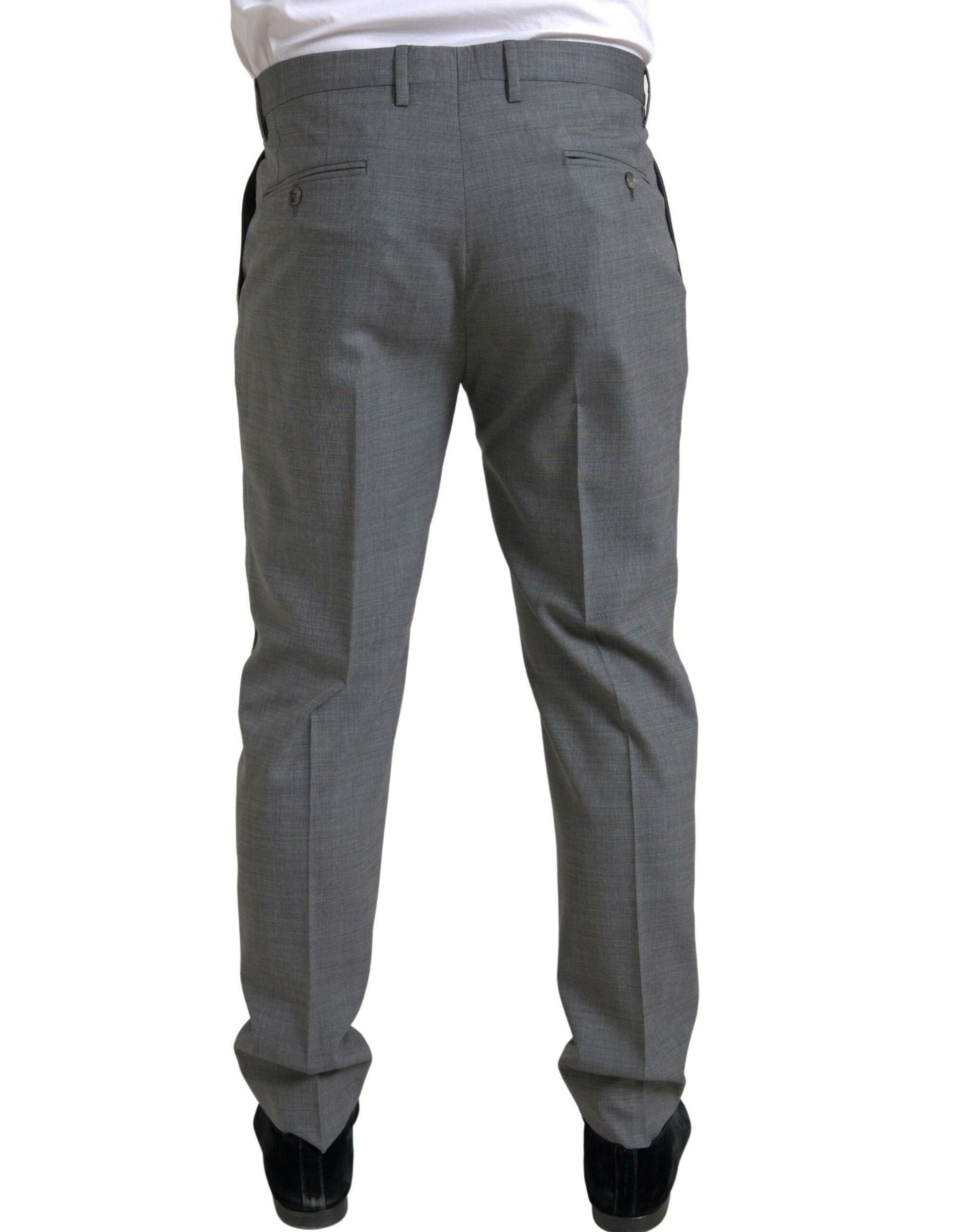 Graue Chinohose aus Wolle für Herren