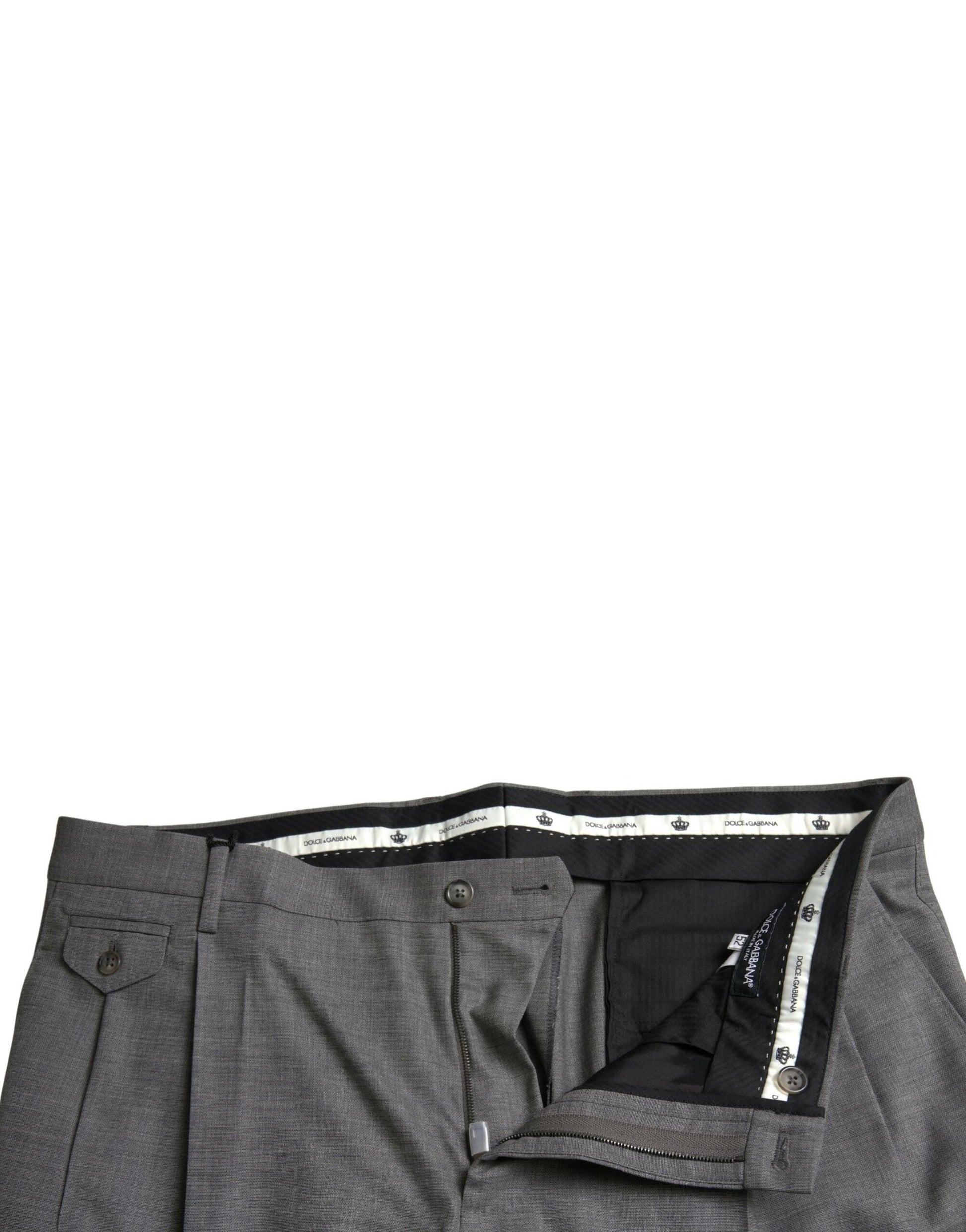 Graue Chinohose aus Wolle für Herren