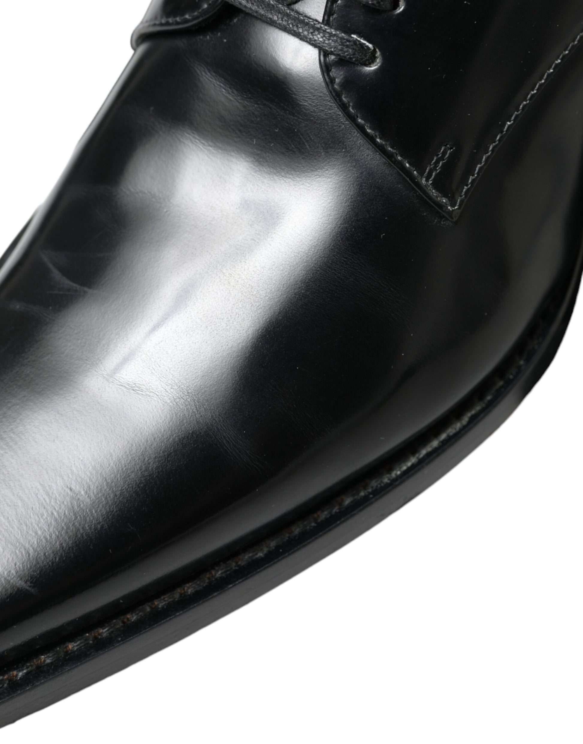 Schwarze, formelle flache Lederschuhe zum Schnüren