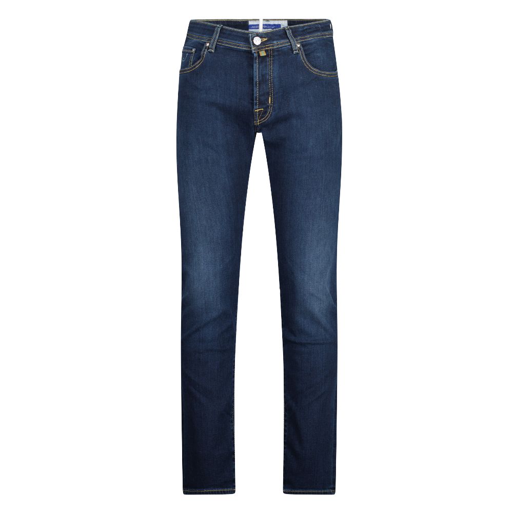 Elegante Slim Fit Dunkelblaue Jeans