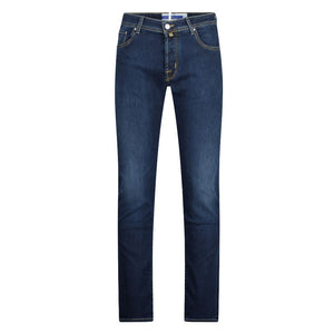 Elegante Slim Fit Dunkelblaue Jeans