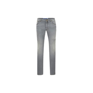 Eleganter Slim Fit-Jeansstoff in Grau