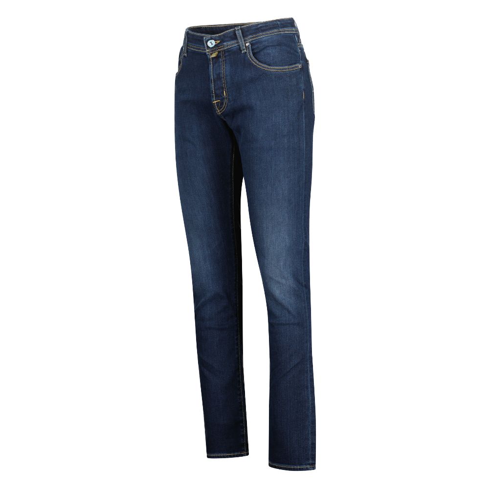 Elegante Slim Fit Dunkelblaue Jeans