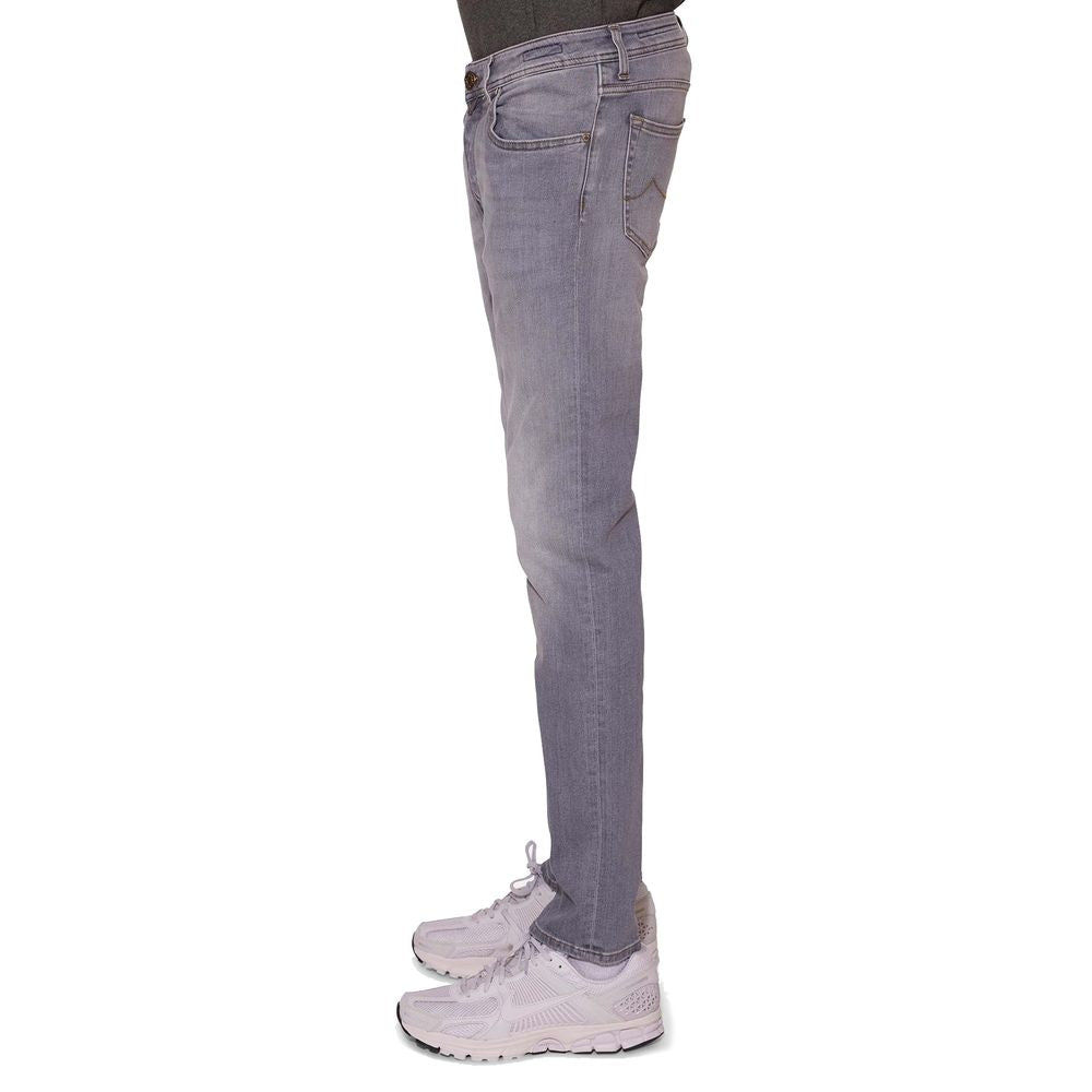 Eleganter Slim Fit-Jeansstoff in Grau