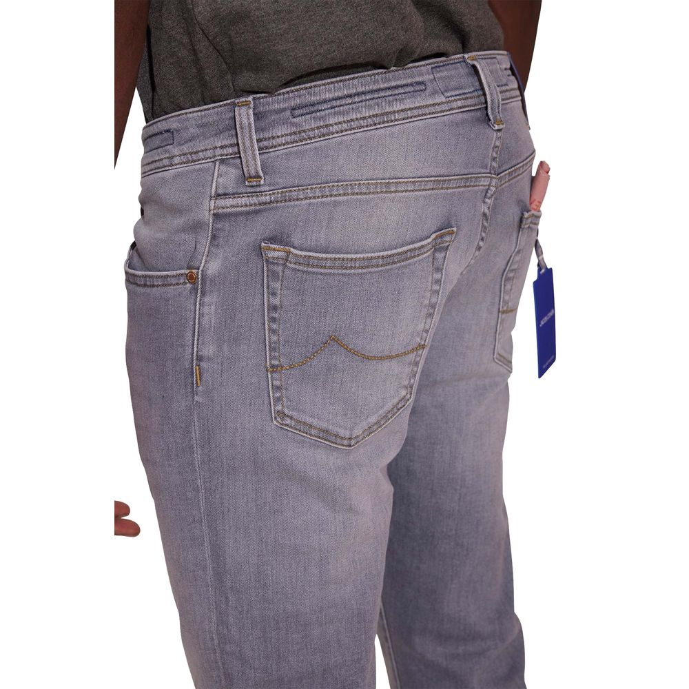 Eleganter Slim Fit-Jeansstoff in Grau