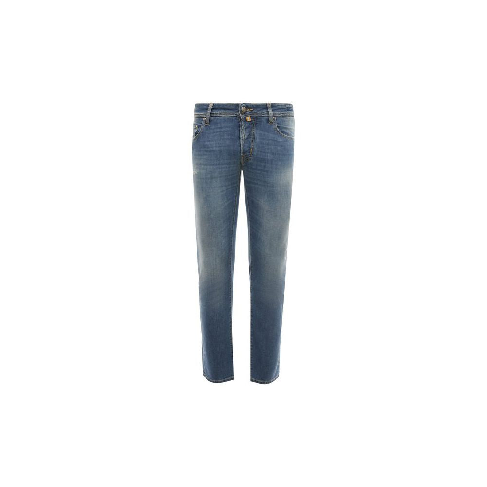 Hellblaue Herrenjeans aus Baumwolle mit Stretch-Passform