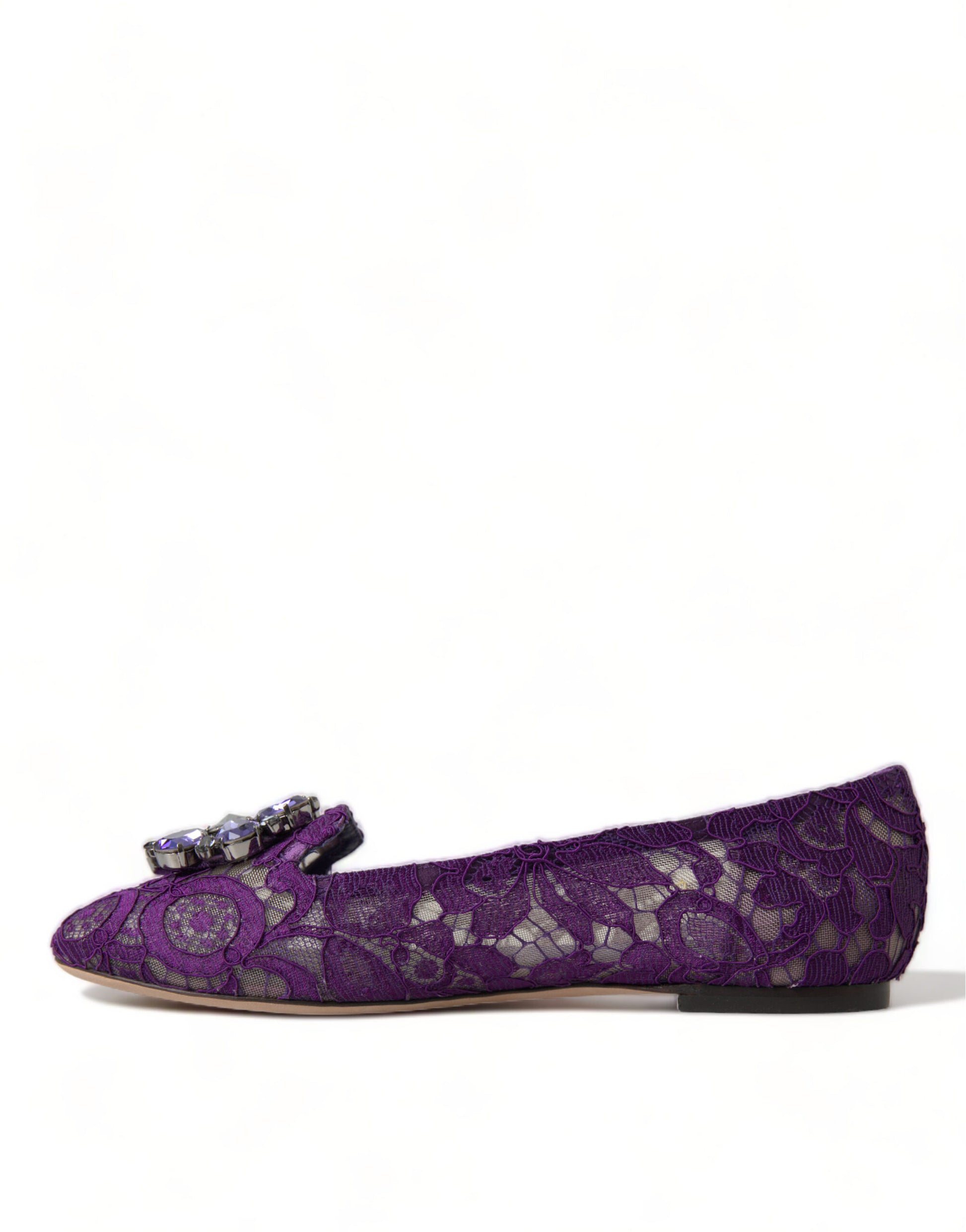 Lila Vally Taormina Lace Crystals Flats Schuhe