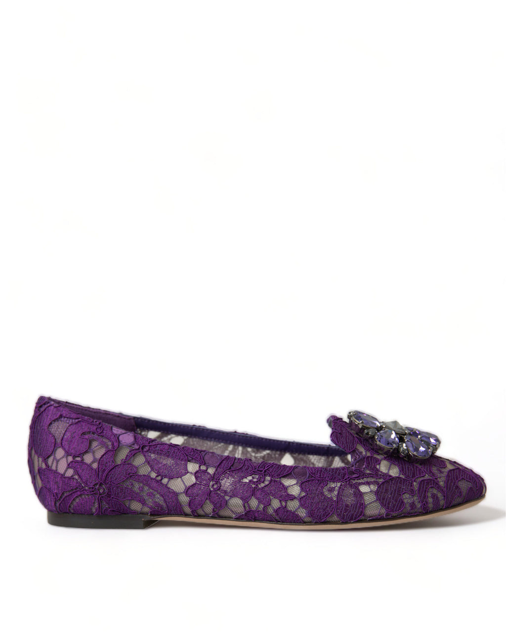 Lila Vally Taormina Lace Crystals Flats Schuhe