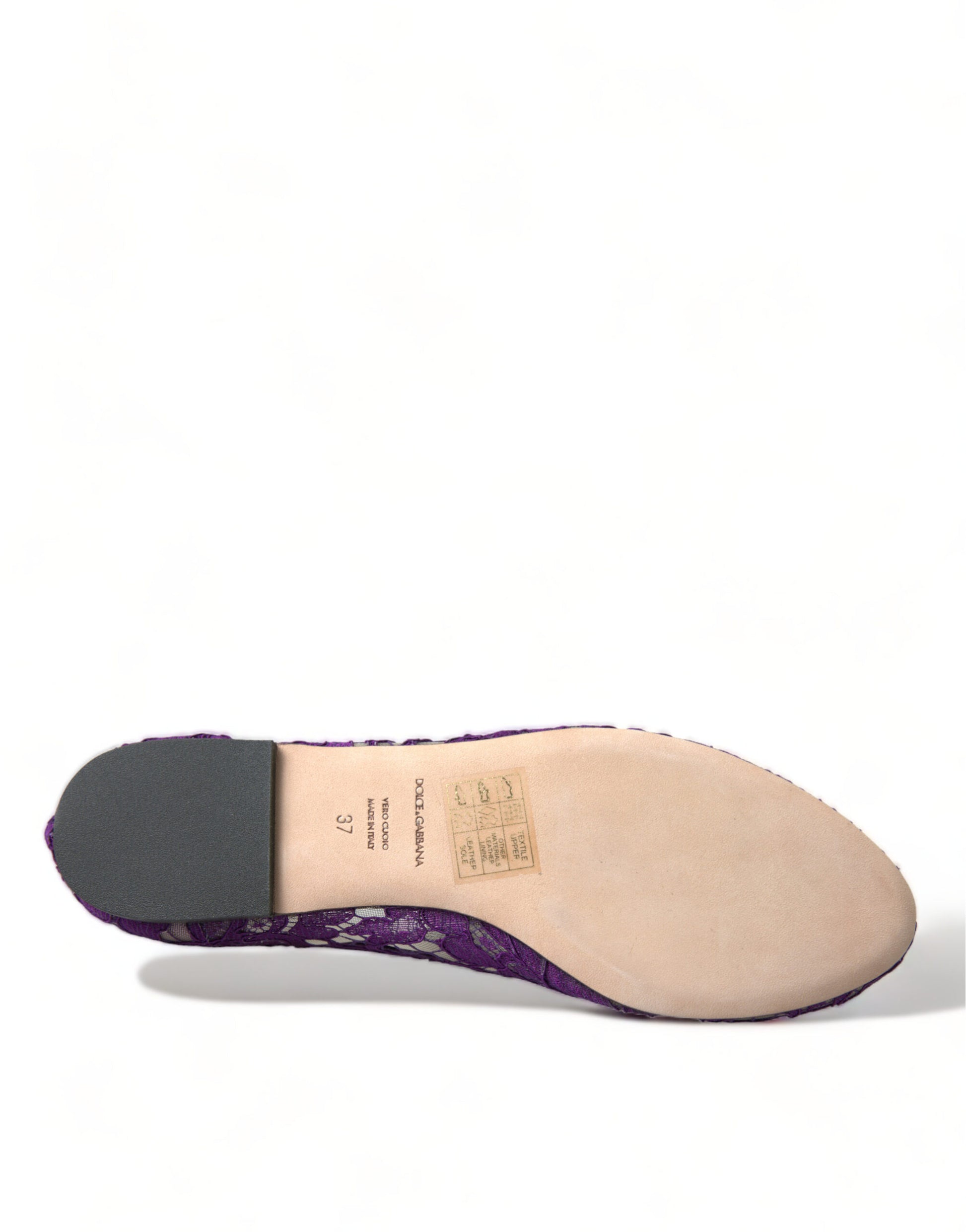 Lila Vally Taormina Lace Crystals Flats Schuhe