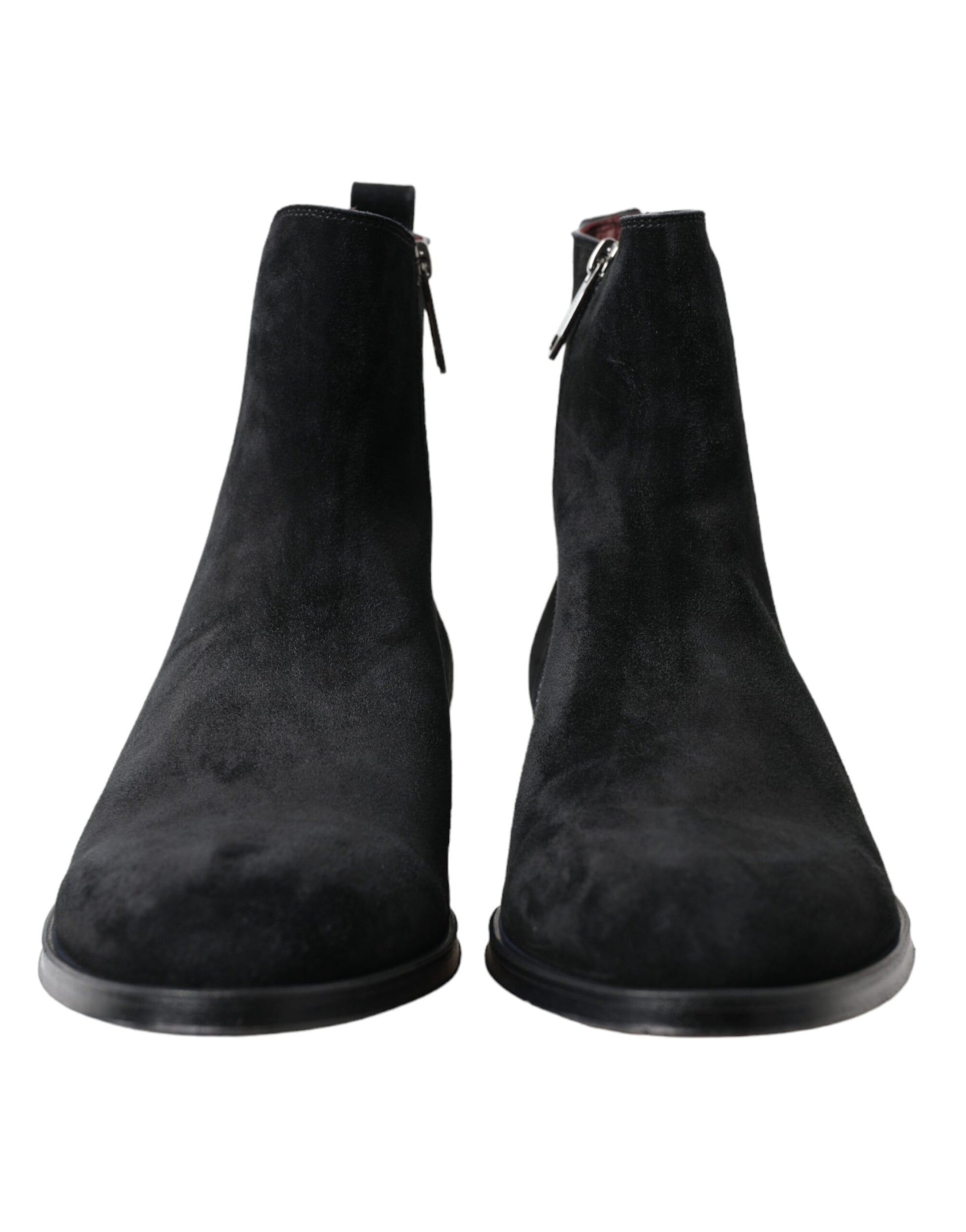 Schwarze Wildleder Leder Mid Calf Herren Stiefel Schuhe