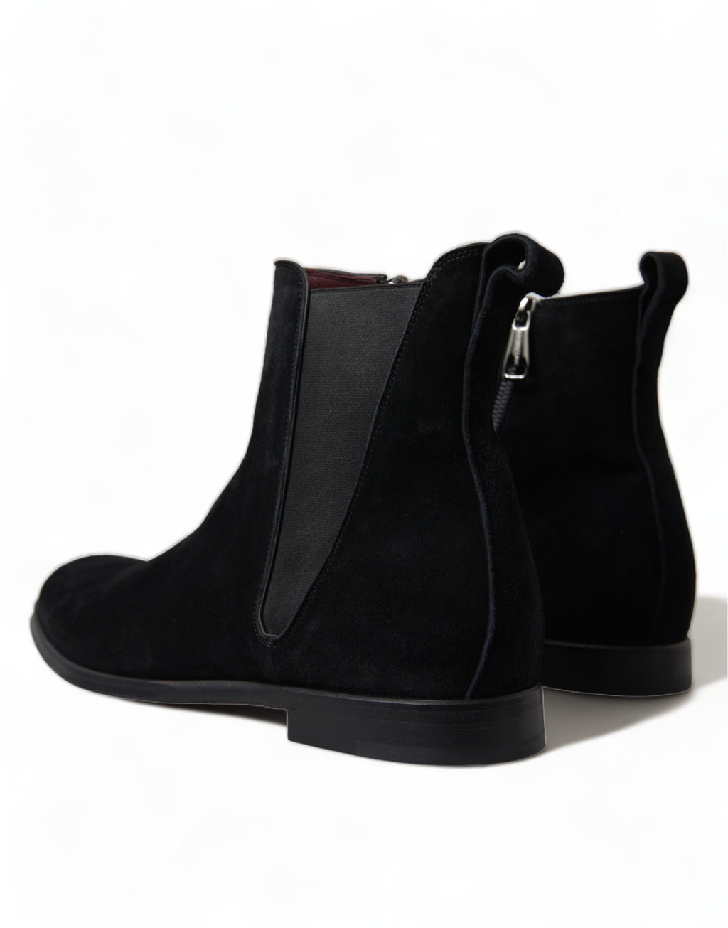 Schwarze Wildleder Leder Mid Calf Herren Stiefel Schuhe