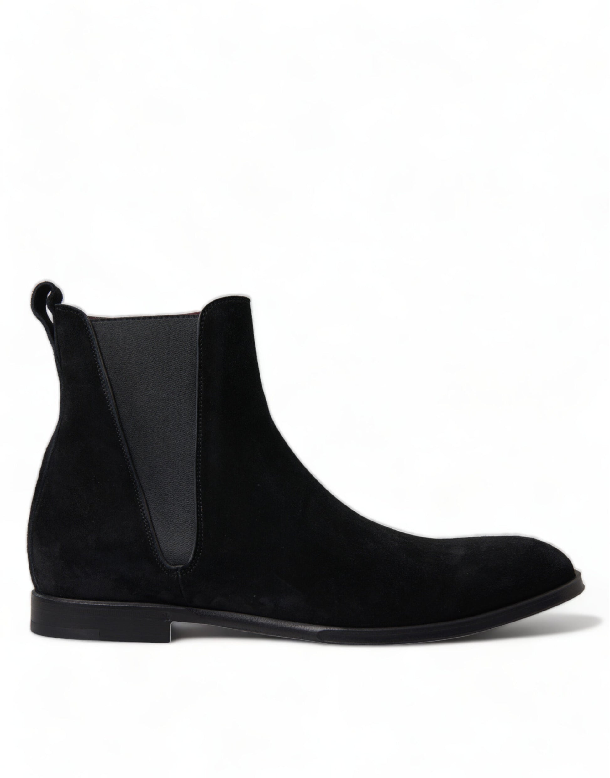 Schwarze Wildleder Leder Mid Calf Herren Stiefel Schuhe