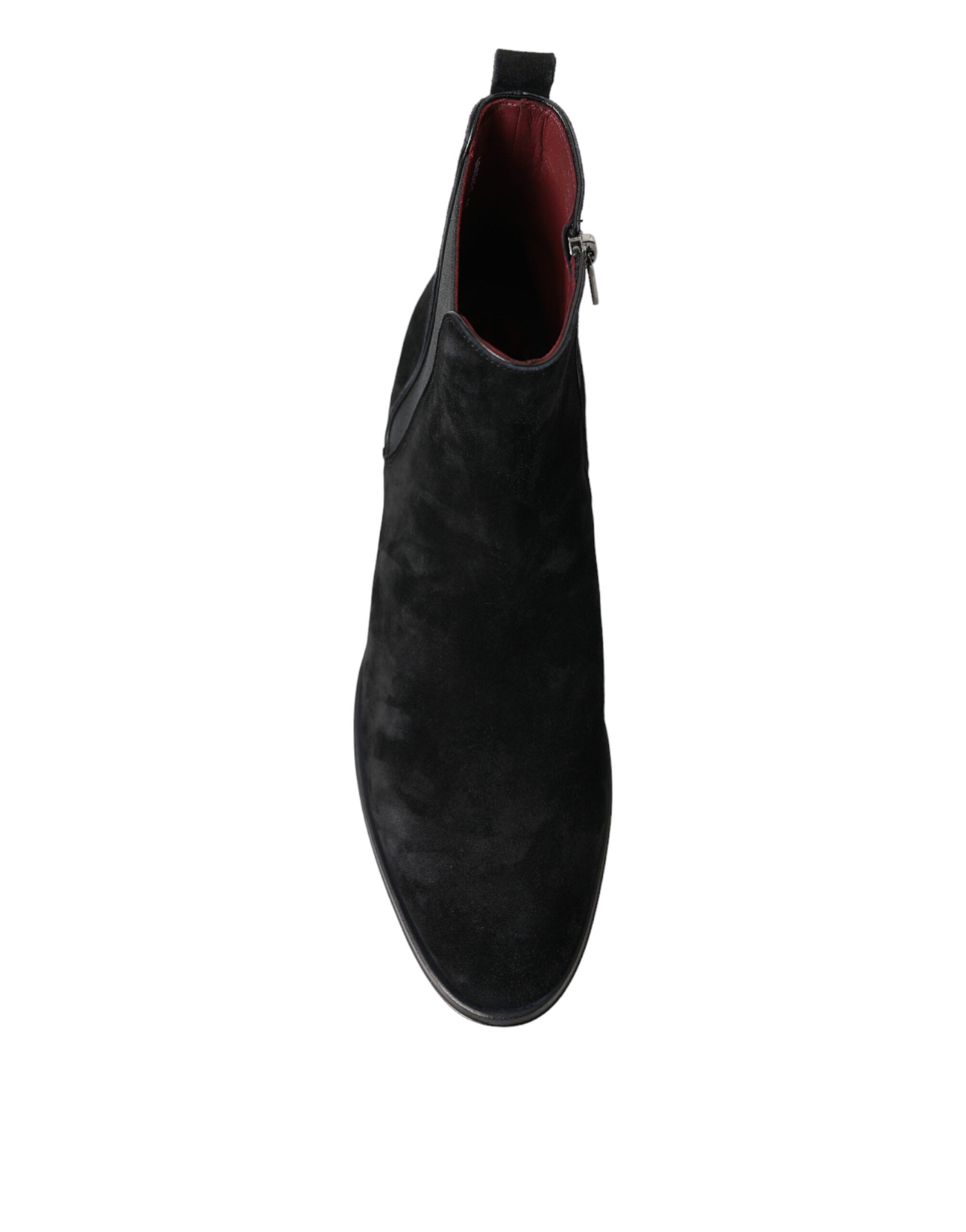 Schwarze Wildleder Leder Mid Calf Herren Stiefel Schuhe