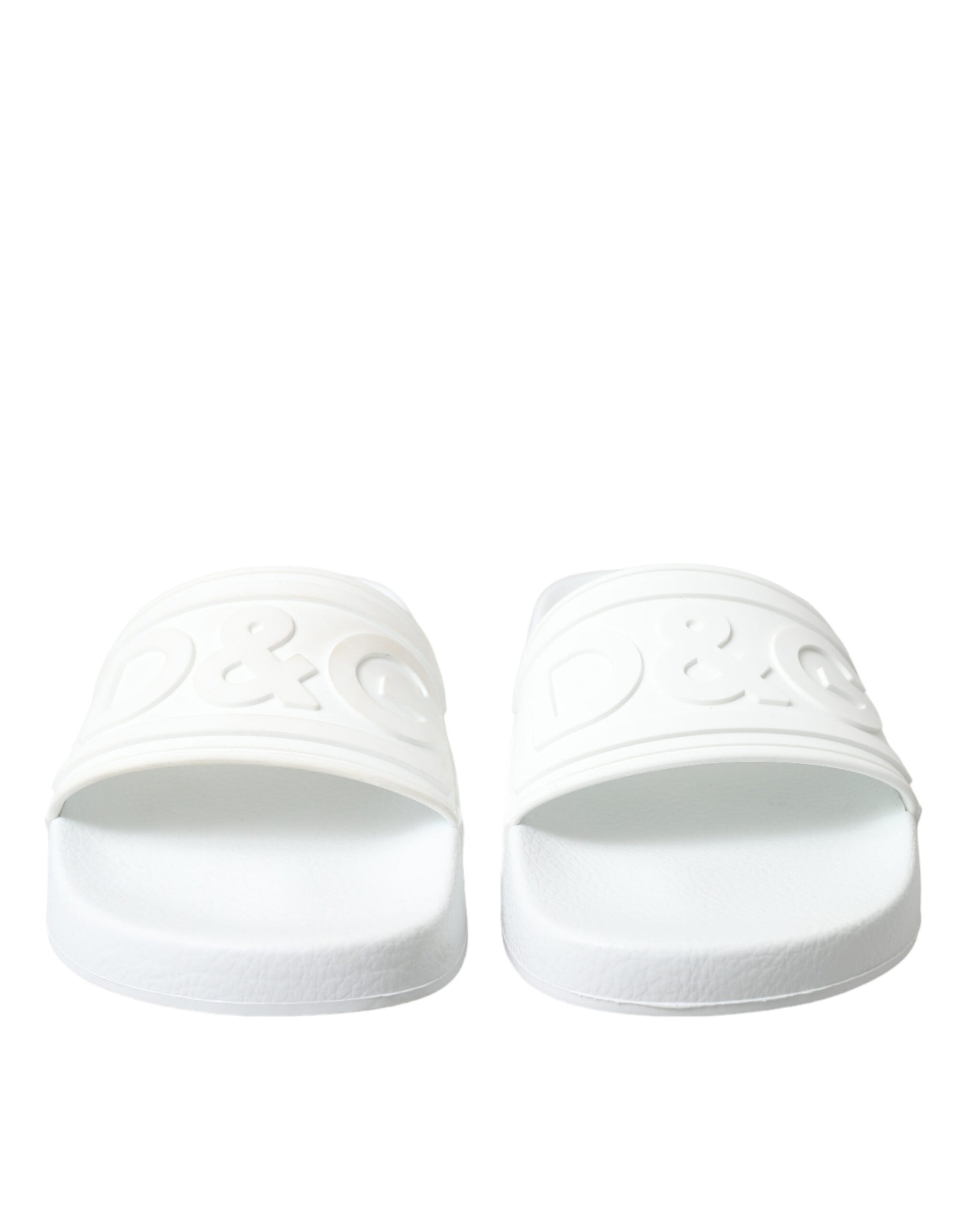 Weiße Gummisandalen Slides Beachwear Schuhe