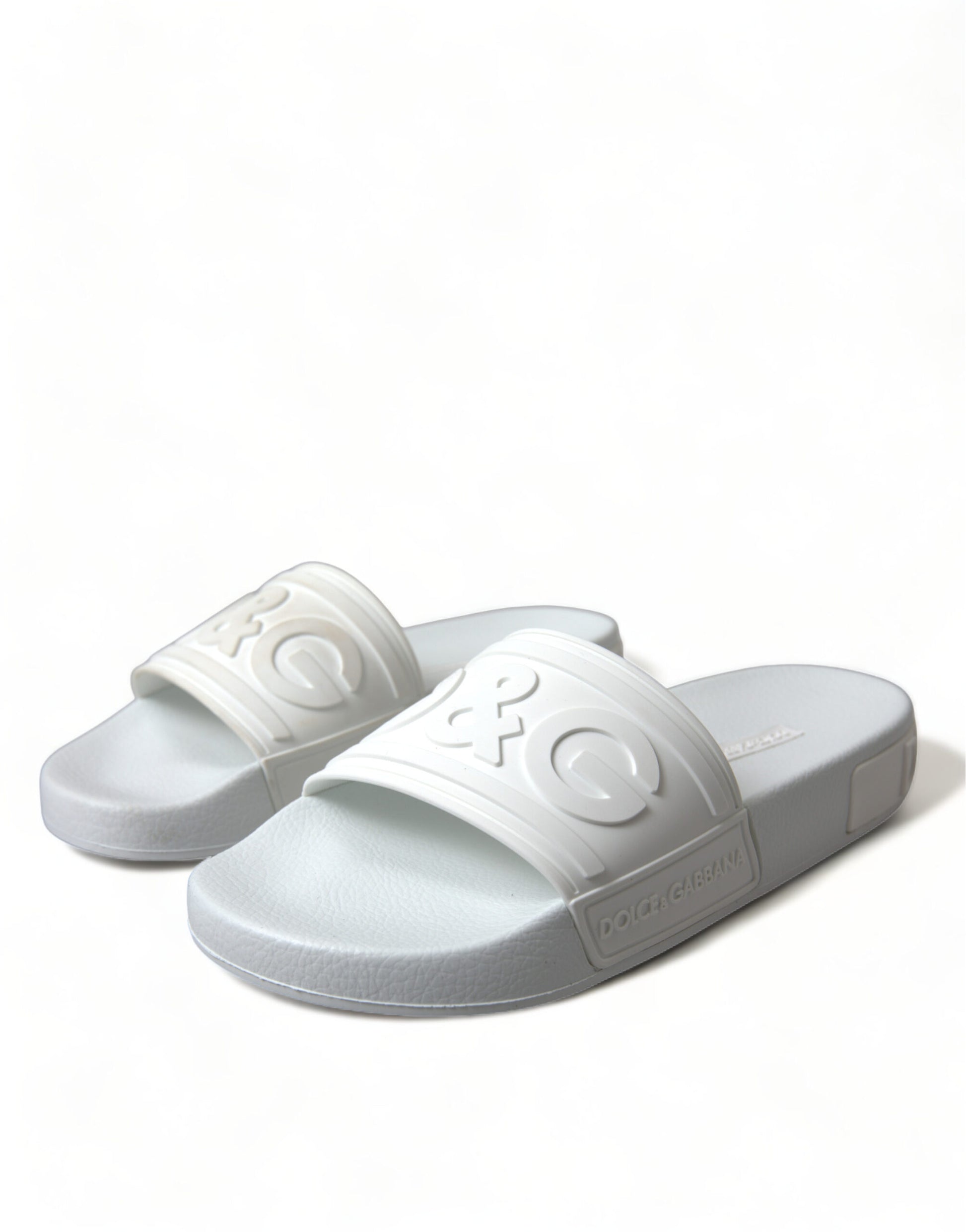 Weiße Gummisandalen Slides Beachwear Schuhe