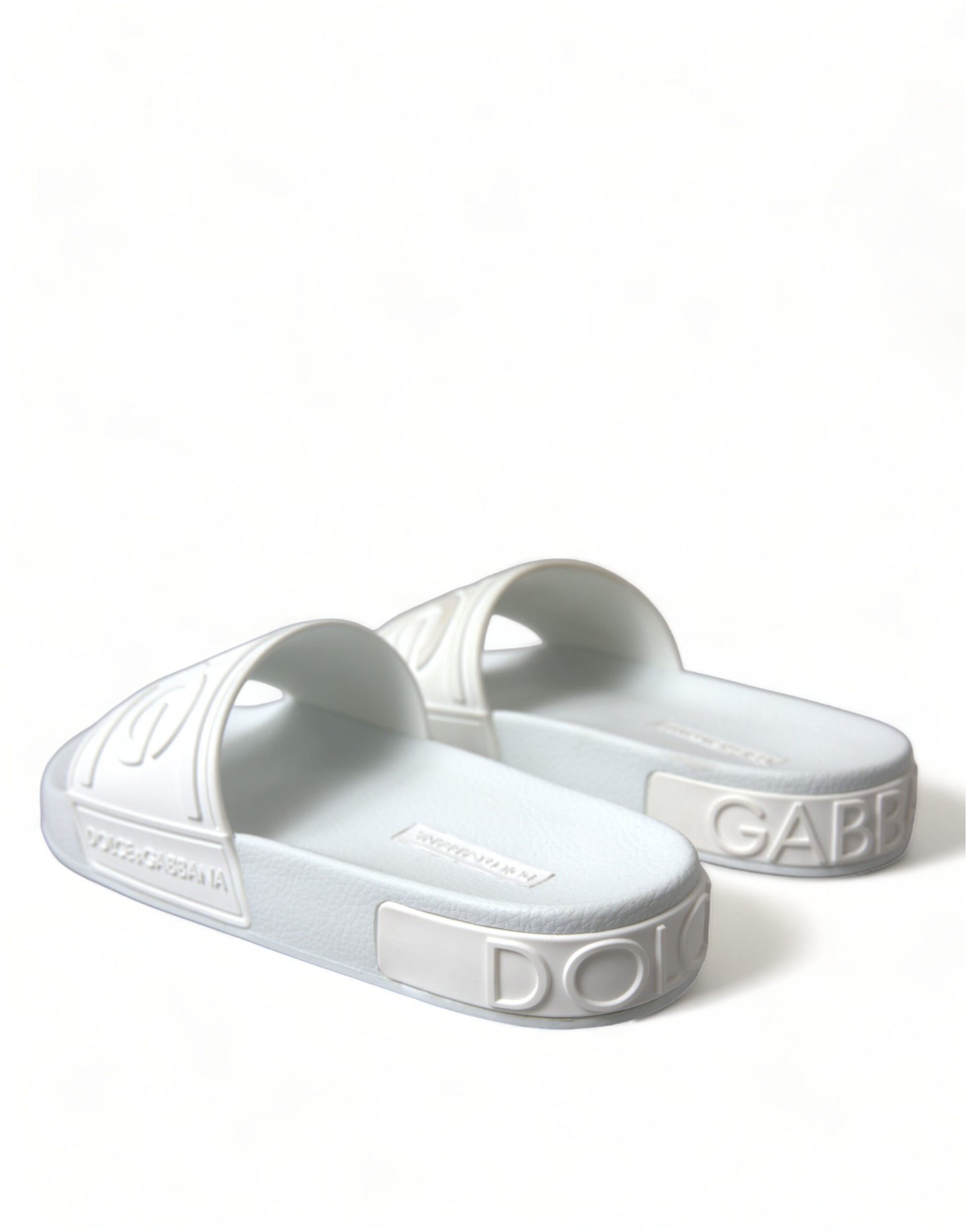 Weiße Gummisandalen Slides Beachwear Schuhe