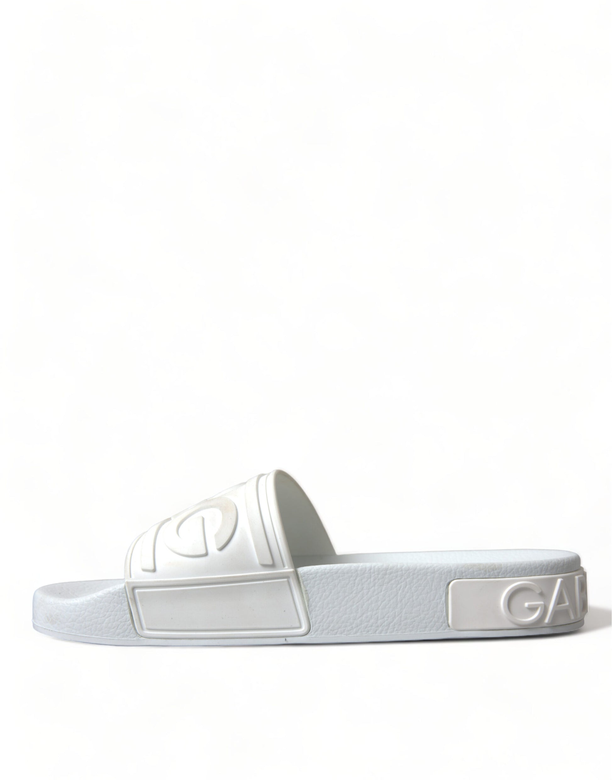 Weiße Gummisandalen Slides Beachwear Schuhe