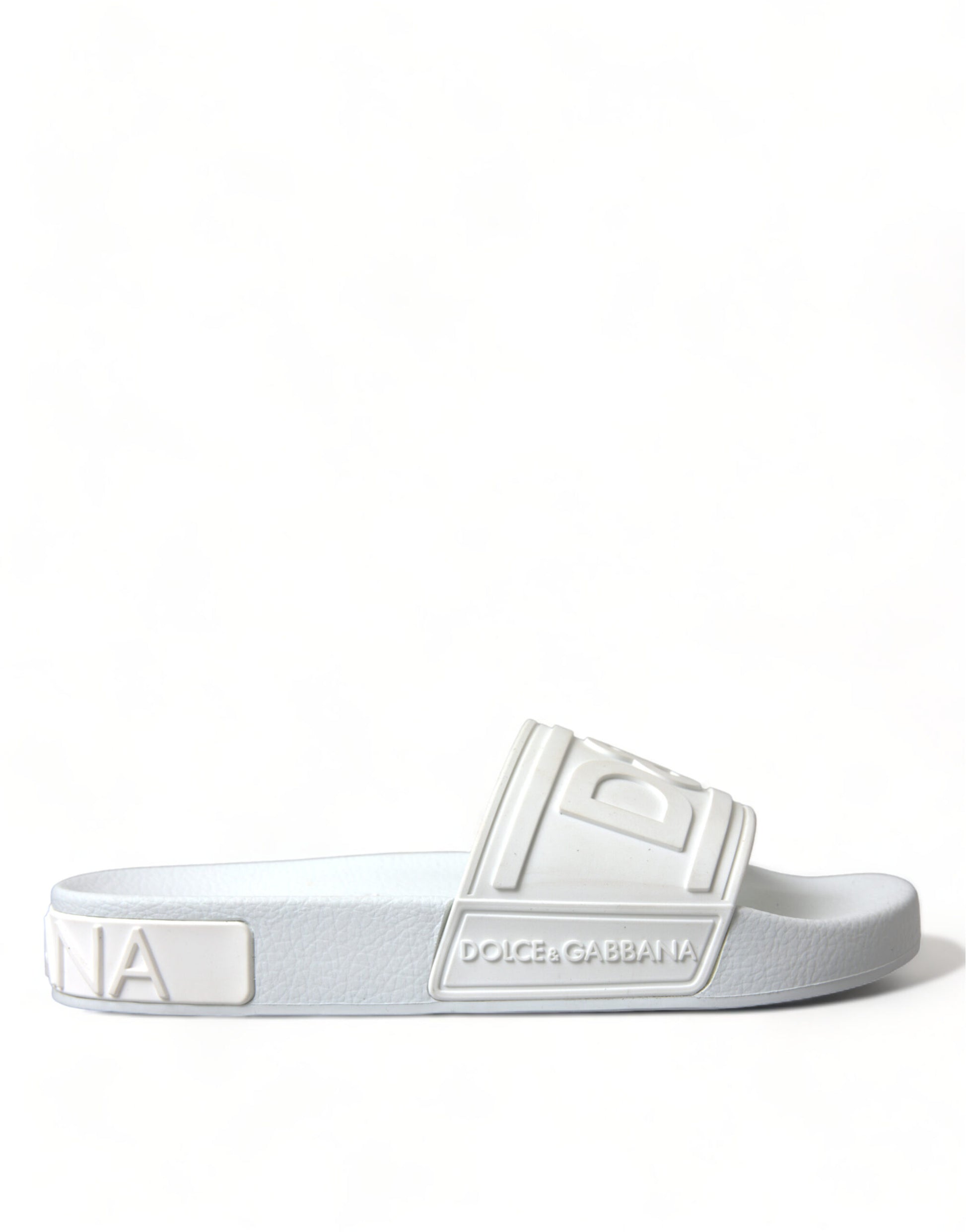 Weiße Gummisandalen Slides Beachwear Schuhe