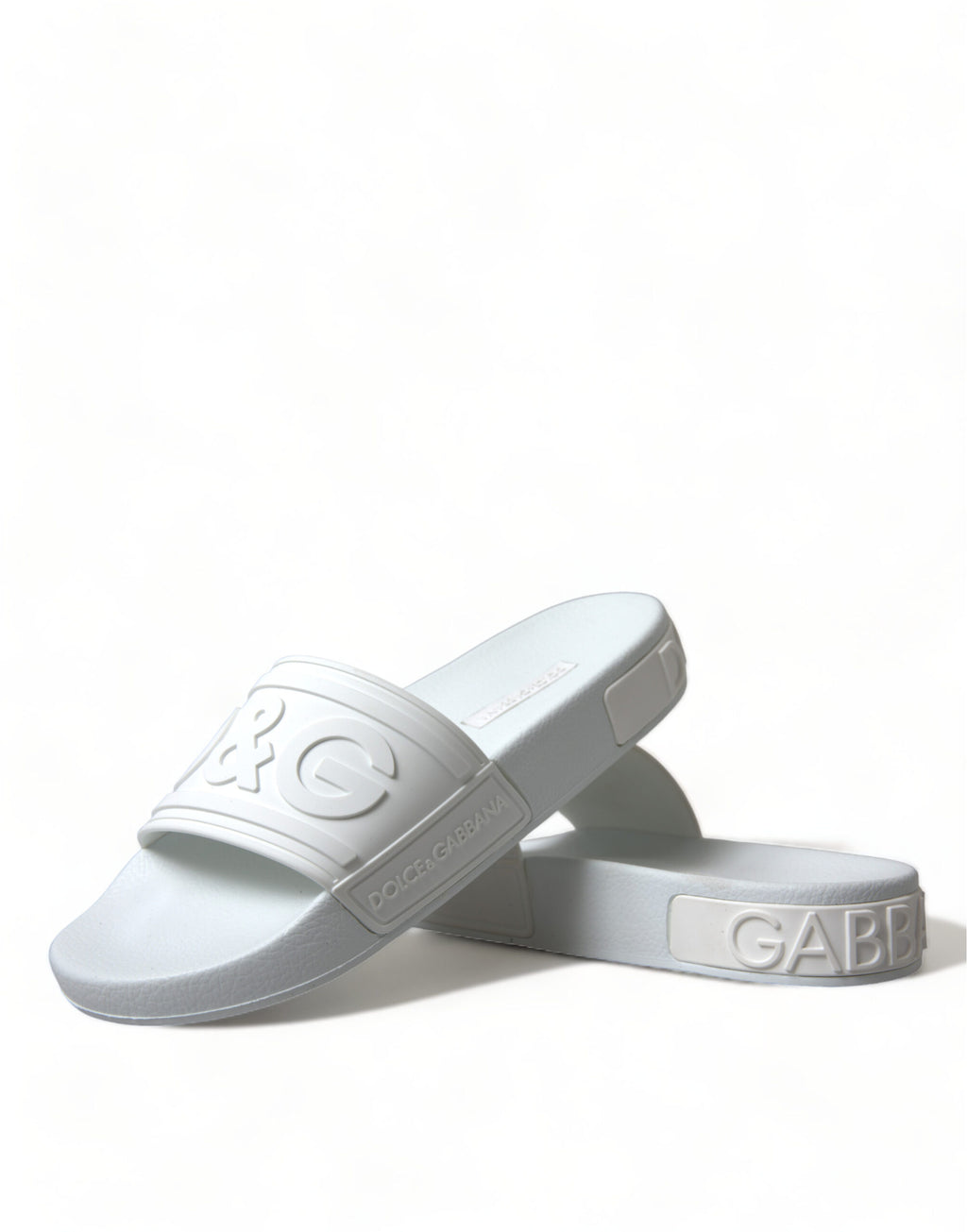 Weiße Gummisandalen Slides Beachwear Schuhe