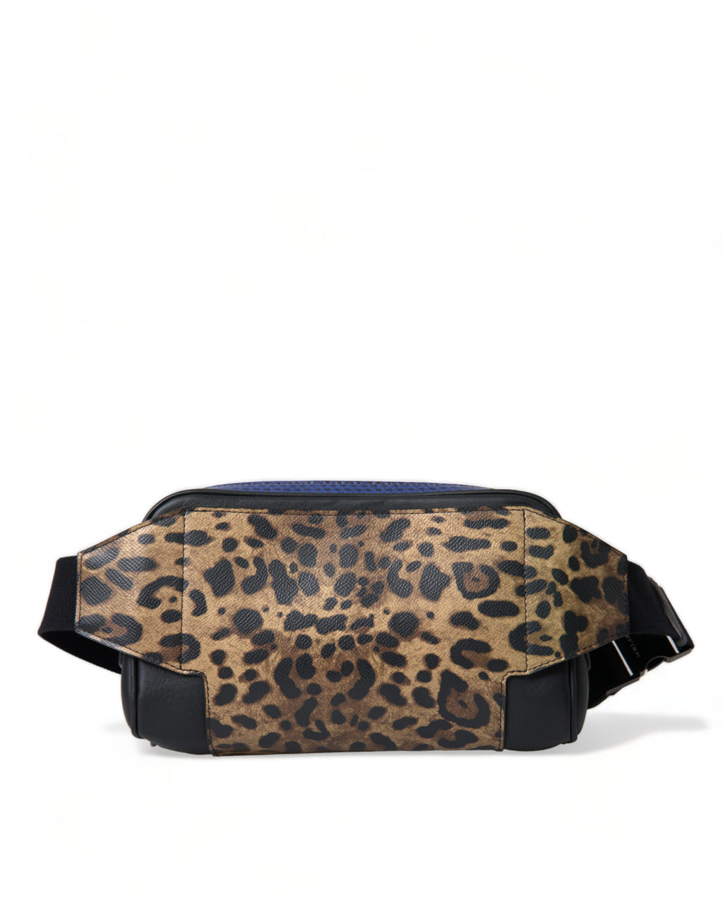 Schwarze Gürteltasche aus exotischem Leder mit Logo